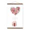 Home Where Heart Is Flower Balloon Teak Hanging Canvas Wall Art